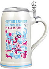 Oktoberfestkrug mit Zinndeckel 2019