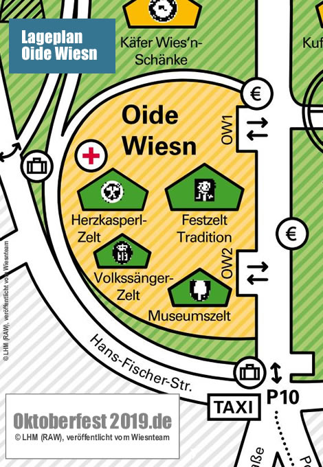 Lageplan Oide Wiesn 2019 - Übersichtsplan von der Stadt (RAW)